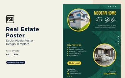 Real Estate Social Media Poster Post Design Template 43