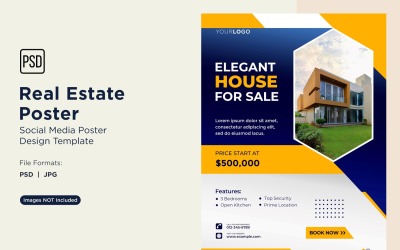 Real Estate Social Media Poster Post Design Template 51.