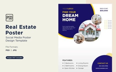 Real Estate Social Media Poster Post Design Template 55