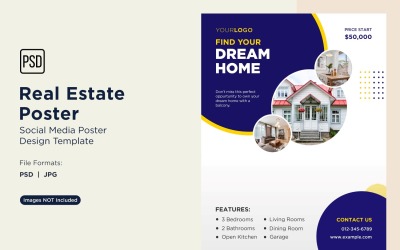 Real Estate Social Media Poster Post Design Template 55.