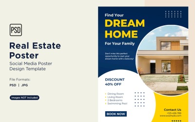 Real Estate Social Media Poster Post Design Template 64.