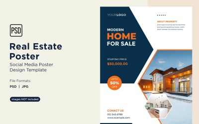 Real Estate Social Media Poster Post Design Template 68