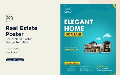 Real Estate Social Media Poster Post Design Template 72