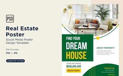 Real Estate Social Media Poster Post Design Template 76