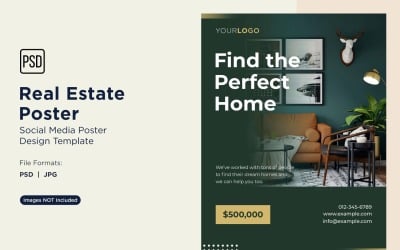 Real Estate Social Media Poster Post Design Template 77