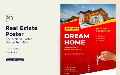 Real Estate Social Media Poster Post Design Template 83