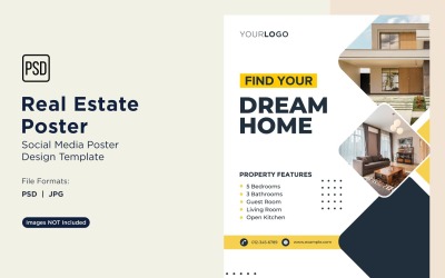 Real Estate Social Media Poster Post Design Template 86