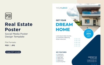 Real Estate Social Media Poster Post Design Template 97
