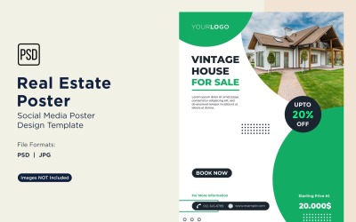 Real Estate Social Media Poster Post Design Template 98