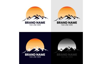 Abstract special mountain logo design