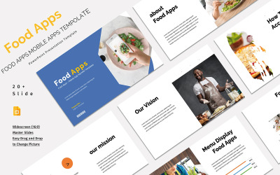 Apresentação de aplicativos de comida grátis para almoço