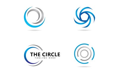 Conception d&amp;#39;icône vectorielle de logo de cercle abstrait V15