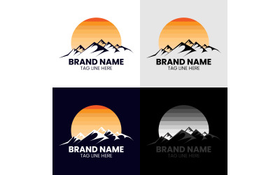 Design del logo speciale astratto della montagna