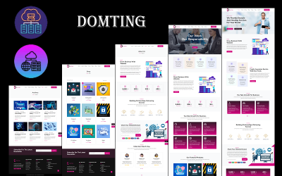 Domting - Domain and Hosting Provider Company and Agency Elementor WordPress Theme