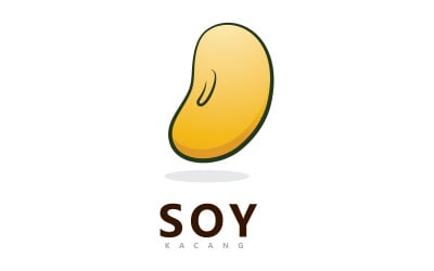 Soybean Logo vector template design. Healthy Food simple vector illustration V0