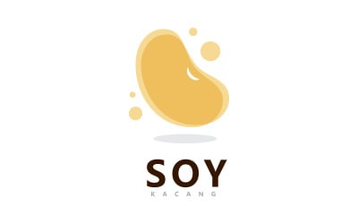 Soybean Logo vector template design. Healthy Food simple vector illustration V2