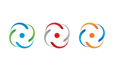 Soyut daire logo vektör simge tasarımı V2