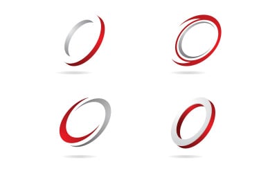 Soyut daire logo vektör simgesi tasarımı V14