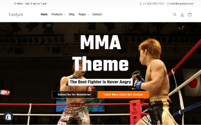 Tishfy14 – Martial Arts Shopify 2.0 téma