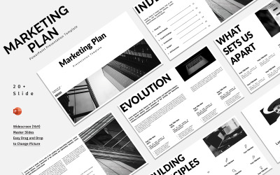 增长战略概述 PowerPoint 模板