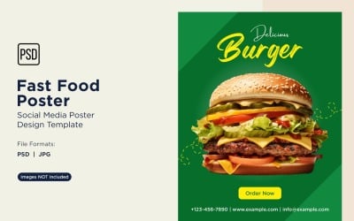 Design-Vorlage für Social-Media-Posts zu Fast Food 26
