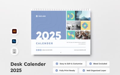 Desk Calendar 2025 Design V2