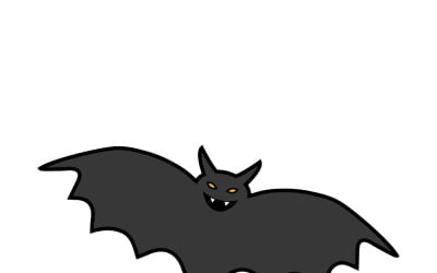 Halloween bat icon. Vector.