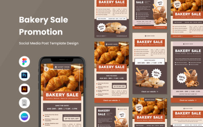 Modèle de publication sur les réseaux sociaux pour la boulangerie V1