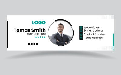 Moderne E-Mail-Signatur-Design-Vorlage