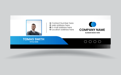 Moderne und minimalistische Designvorlage für Unternehmens-E-Mail-Signaturen