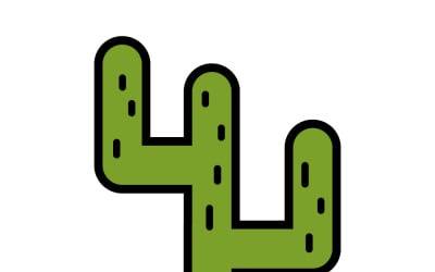 Simple cactus icon. Plant icon.