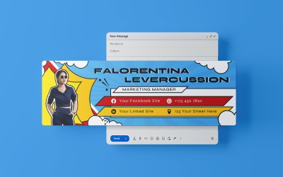 Verspielte Designvorlage für E-Mail-Signaturen 1