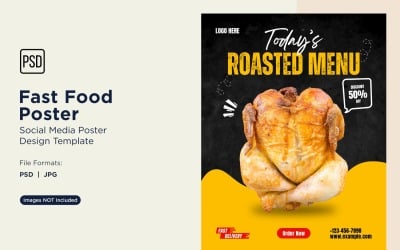 Designvorlage für Social-Media-Posts zu Fast Food 39