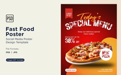 Designvorlage für Social-Media-Posts zu Fast Food 47