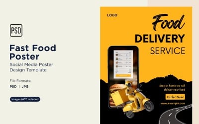 Designvorlage für Social-Media-Posts zum Thema Fast Food 86