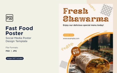 Fast Food Social Media Post Poster Design Template 100
