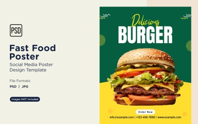 Fast Food Social Media Post Poster Design Template 30