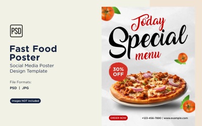 Modello di progettazione di poster per post sui social media di fast food 48