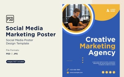Modern and Simple Social Media Marketing Poster Design Template 16
