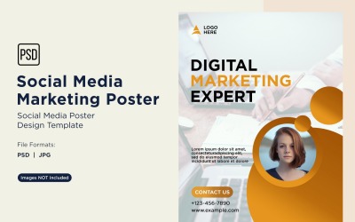 Moderne und einfache Social Media Marketing Poster Design-Vorlage 15