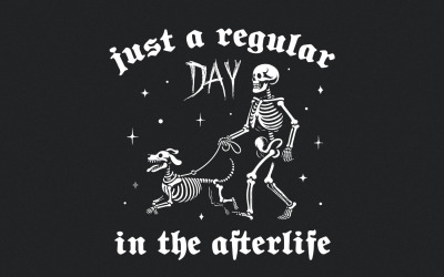 Halloween Skeleton Dog PNG, Skeleton Walking Dog, Funny Skeleton Dog, Ghost Dog PNG, Spooky Season