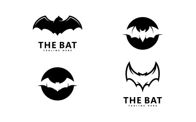 Illustrazione vettoriale del modello del logo del pipistrello V24
