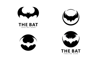 Illustrazione vettoriale del modello del logo del pipistrello V25