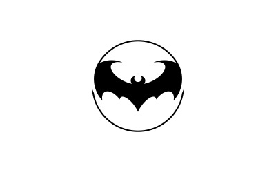 Ilustración vectorial de plantilla de logotipo de murciélago V7