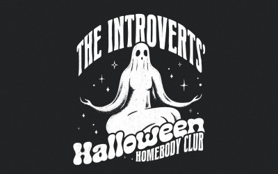 Introverts Halloween Homebody Club PNG, Funny Halloween Digital Download, Ghost Design, Spooky