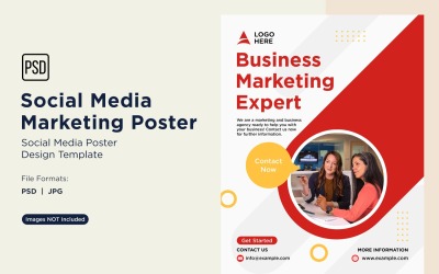 Modern and Simple Social Media Marketing Poster Design Template 27