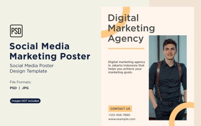 Modern and Simple Social Media Marketing Poster Design Template 33
