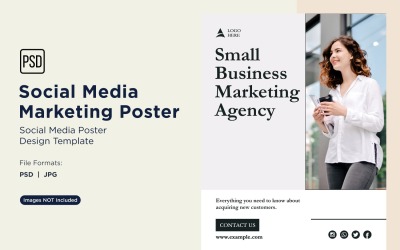 Modern and Simple Social Media Marketing Poster Design Template 34