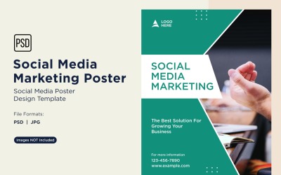 Modern and Simple Social Media Marketing Poster Design Template 38