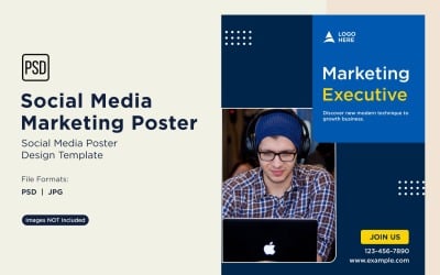 Modern and Simple Social Media Marketing Poster Design Template 39